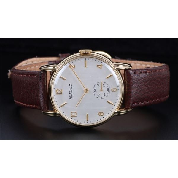 CIRCA  23K GOLD PLATED MEN'S WRISTWATCH