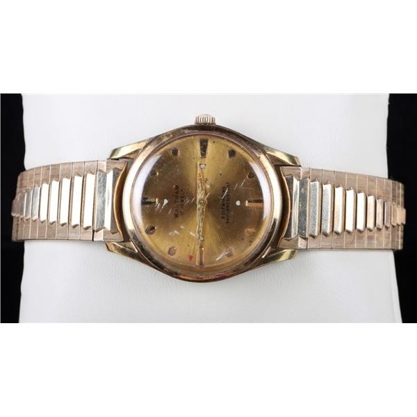 WALTHAM GOLD TONE SELF WINDING MEN'S WRISTWATCH