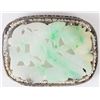 Image 1 : ANTIQUE CHINESE WHITE JADE STERLING SILVER BROOCH