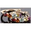 Image 1 : BEAUTIFUL 14K MULTI STONE HOOP EARRINGS