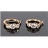 Image 1 : 14KT CUBIC ZIRCONIA HOOP LADIES EARRINGS