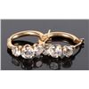 Image 3 : 14KT CUBIC ZIRCONIA HOOP LADIES EARRINGS