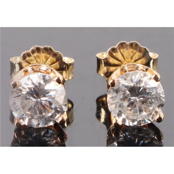 GORGEOUS 1.5CTW I1-I2 NATURAL DIAMOND STUDS