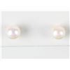 Image 1 : 14K YELLOW GOLD BLUSH PEARL LADIES EARRINGS