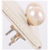 Image 2 : 14K YELLOW GOLD BLUSH PEARL LADIES EARRINGS