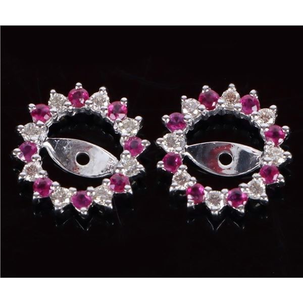 14K GOLD .46CTW RUBY & 0.27CTW DIAMOND JACKETS