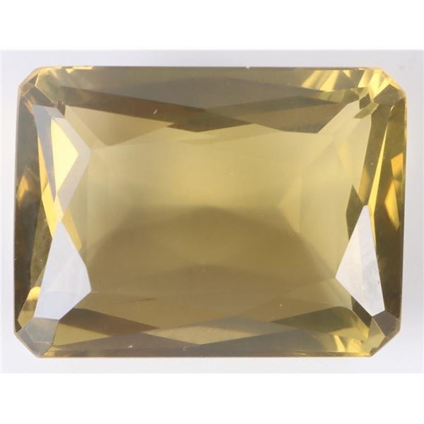 61.15CT LARGE EMERALD-CUT NATURAL CITRINE