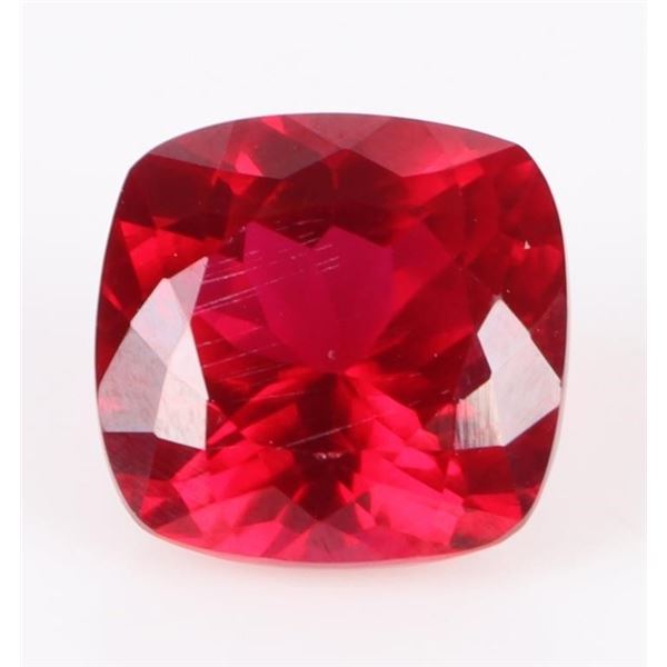14.0CT CUSHION-CUT RED RUBY GEMSTONE W/ EGL CERT