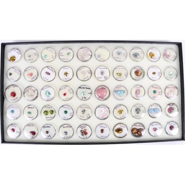 BEAUTIFUL INDIVIDUAL GEMSTONE TRAY LOT OF 50