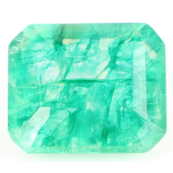 9.05CT CUSHION CUT RECTANGULAR EMERALD GEMSTONE