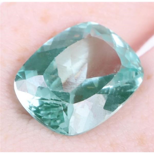 18.65CT CUSHION RECTANGULAR GREEN TOPAZ GEMSTONE
