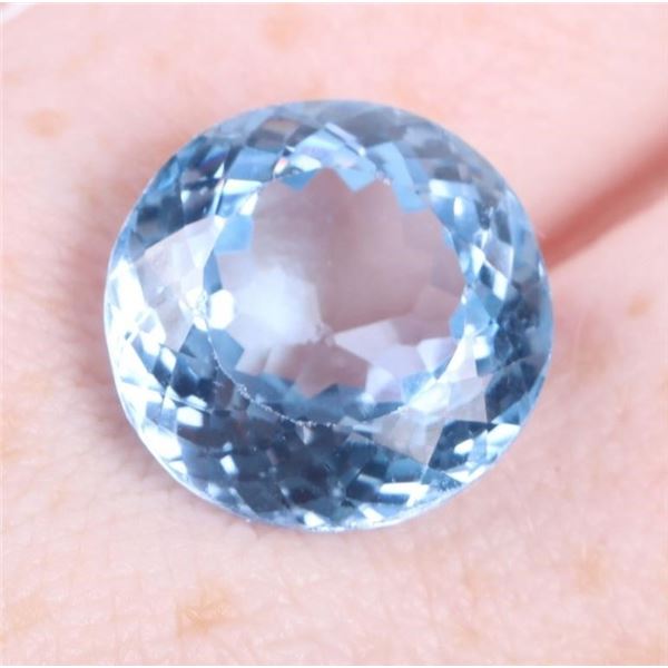 16.8CT ROUND CUT LIGHT BLUE TOPAZ GEMSTONE