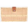 Image 2 : J. MCLAUGHLIN RAFFIA WICKER & LEATHER CLUTCH