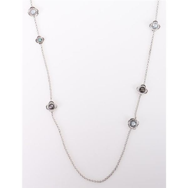 ELLE STERLING SILVER MULT-STONE NECKLACE