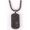 Image 1 : DAVID YURMAN DIAMOND & STERLING DOG TAG NECKLACE