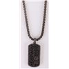 Image 2 : DAVID YURMAN DIAMOND & STERLING DOG TAG NECKLACE