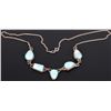 Image 2 : VINTAGE STERLING BLUE LARIMAR CABOCHON NECKLACE