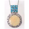 Image 1 : 3.5CT OPAL STERLING SILVER NECKLACE