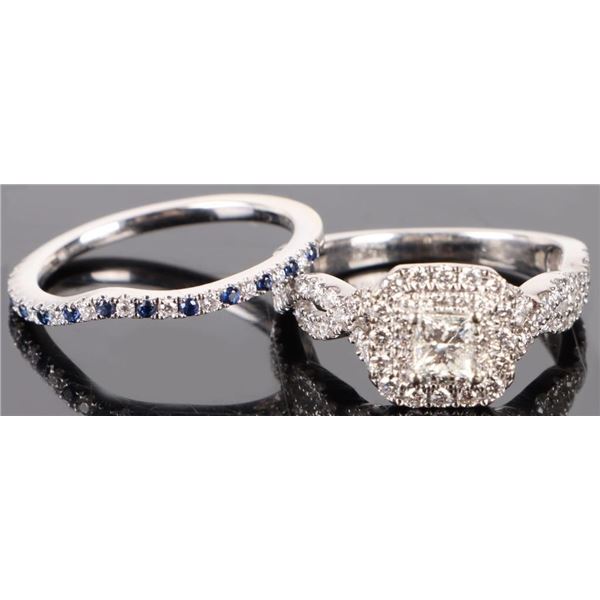 VERA  WANG 14K 1CTW ENGAGEMENT RING & BAND