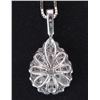 Image 2 : ~1.0CTW DIAMOND 14K WHITE GOLD NECKLACE W/ CERT
