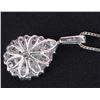Image 3 : ~1.0CTW DIAMOND 14K WHITE GOLD NECKLACE W/ CERT