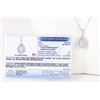 Image 6 : ~1.0CTW DIAMOND 14K WHITE GOLD NECKLACE W/ CERT