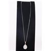 Image 8 : ~1.0CTW DIAMOND 14K WHITE GOLD NECKLACE W/ CERT