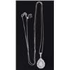 Image 9 : ~1.0CTW DIAMOND 14K WHITE GOLD NECKLACE W/ CERT