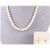 Image 1 : BEAUTIFUL 14K  PEARL NECKLACE & EARRING SET