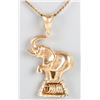 Image 1 : 14K GOLD ELEPHANT IN CIRCUS PENDANT NECKLACE
