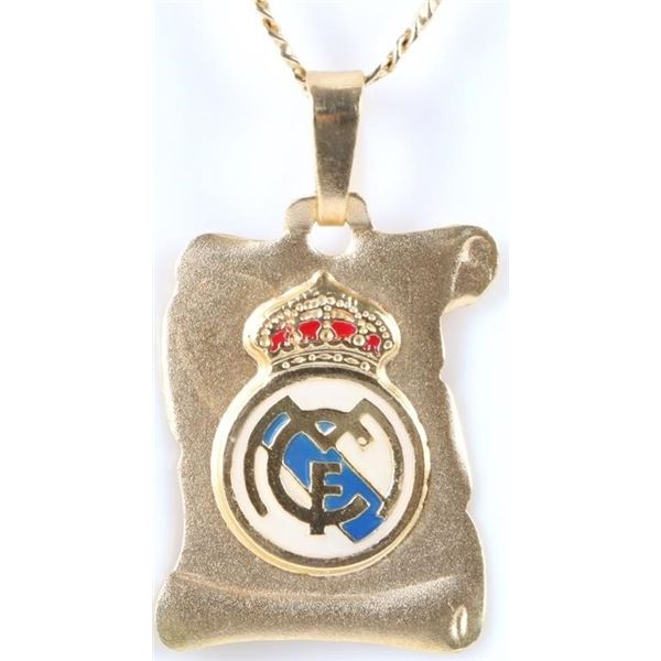 18K YELLOW GOLD MADRID FOOTBALL NECKLACE