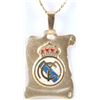 Image 1 : 18K YELLOW GOLD MADRID FOOTBALL NECKLACE