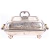 Image 2 : ANTIQUE SILVER PLATED DINNER TRAY SET