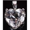Image 1 : 6CT AQUAMARINE HEART SHAPED STERLING PENDANT