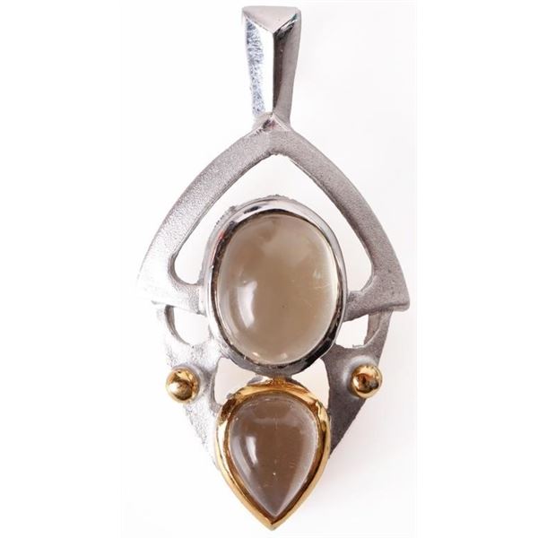 HYPER-MODERN CITRINE STERLING SILVER PENDANT