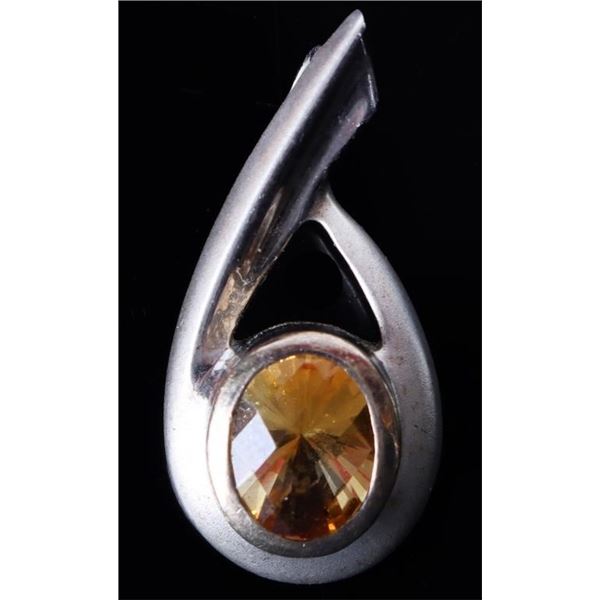 2.0CT YELLOW CITRINE HYPER-MODERN LADIES PENDANT