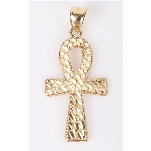 10K YELLOW GOLD EGYPTIAN  ANKH PENDANT