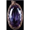 Image 2 : HUGE BI-COLOR SAPPHIRE 14K GOLD OVAL PENDANT