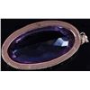 Image 4 : HUGE BI-COLOR SAPPHIRE 14K GOLD OVAL PENDANT