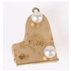 Image 4 : 14K YELLOW GOLD PEARL & RUBY PIANO PENDANT