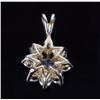 Image 3 : 14KT CUBIC ZIRCONIA FLOWER LADIES PENDANT