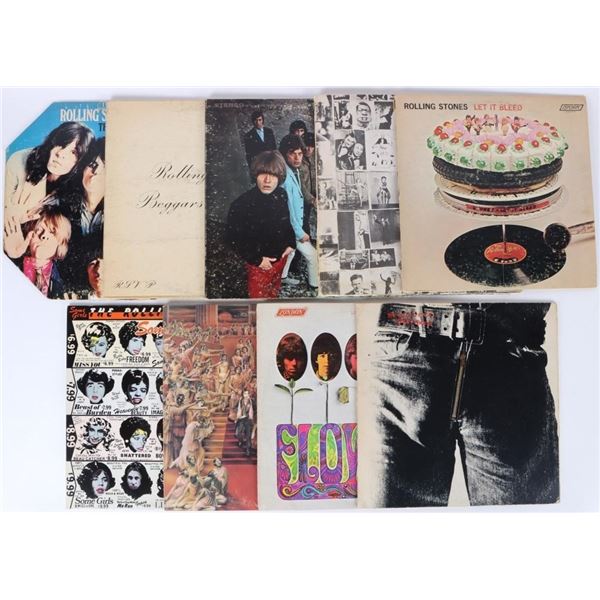 VARIOUS ROLLING STONES VINYL RECORDS LOT OF 9