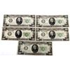 Image 1 : SERIES 1928 & 34 JACKSON $20 U.S. BANKNOTES - (5)