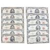 Image 1 : ASSORTED VINTAGE $2 & $5 U.S. BANKNOTES - (12)