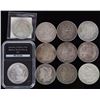 Image 1 : ASSORTED 0.9 SILVER MORGAN/ PEACE DOLLARS - (11)