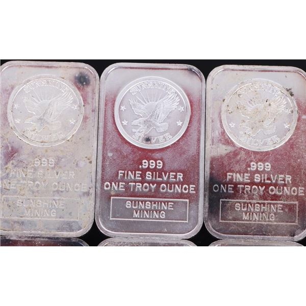 FINE SILVER 1 TROY OZ SUNSHINE MINING BULLION-(20)
