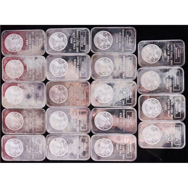 FINE SILVER 1 TROY OZ SUNSHINE MINING BULLION-(19)