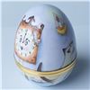 Image 2 : Elliot Hall Enamel Egg Shaped Box, Hickory Dickory Dock
