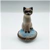 Image 1 : Eximious Limoges Porcelain Hinged Box, Siamese Cat