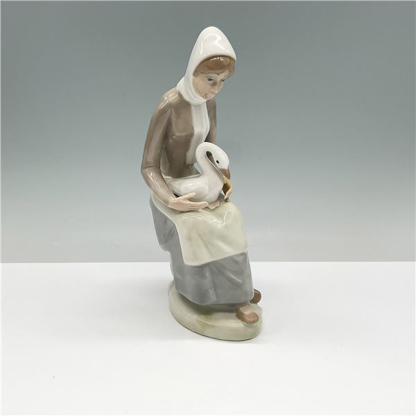 Casades Woman with Swan Figurine